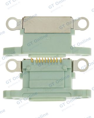 Connecteur de charge nu à souder pour Apple iPhone 12 (vert, lot de 10) — réf. 107082001915