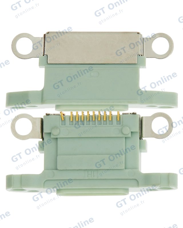Connecteur de charge nu à souder pour Apple iPhone 12 (vert, lot de 10) — réf. 107082001915
