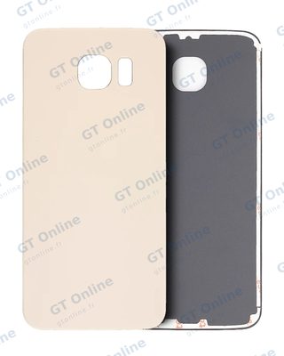 Vitre arrière pour Samsung Galaxy S6 (pack service origine, or platine)