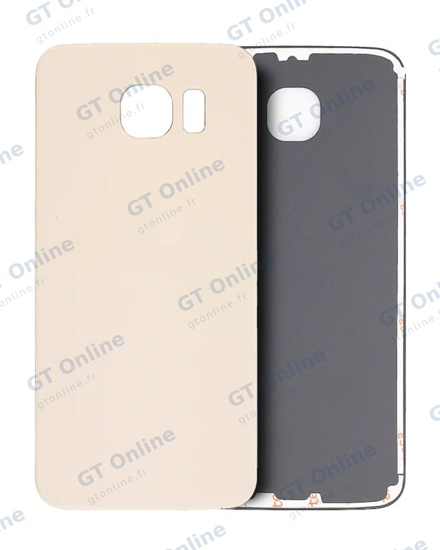 Vitre arrière pour Samsung Galaxy S6 (pack service origine, Gold Platinum)