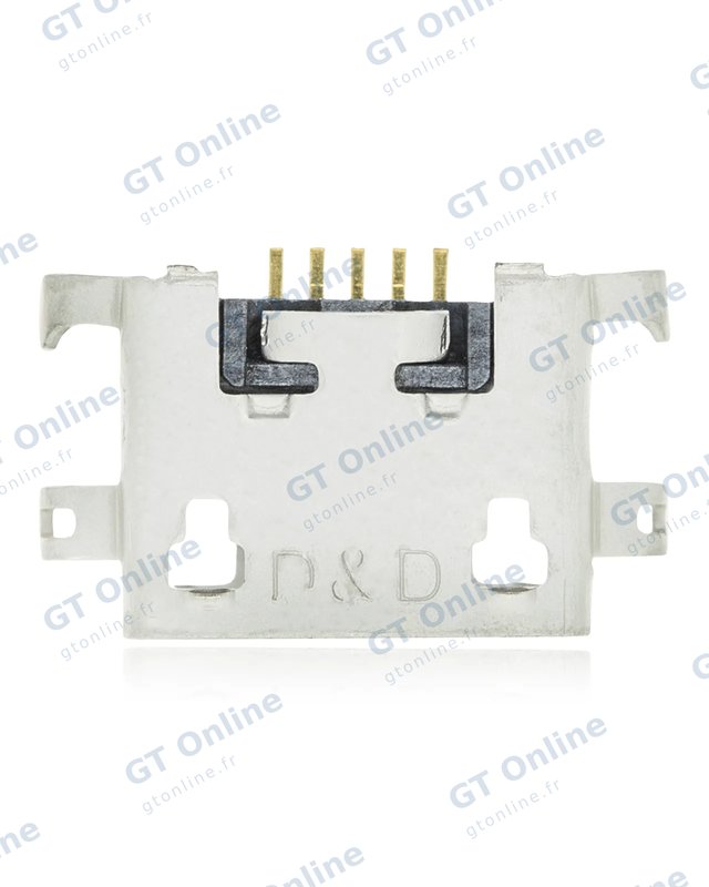 Connecteur de charge à souder — format Micro B, 5 broches, 4 points de fixation (C402)