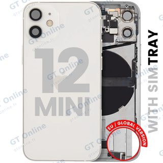 Châssis pour Apple iPhone 12 Mini (version EU, origine d'occasion — grade B, blanc)