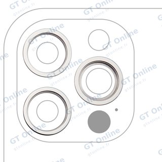 Anneau de contour de caméra arrière pour Apple iPhone 12 Pro (argent, lot de 3)
