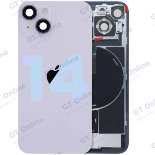 Vitre arrière avec MagSafe, NFC et nappe flash pour Apple iPhone 14 (origine, violet)