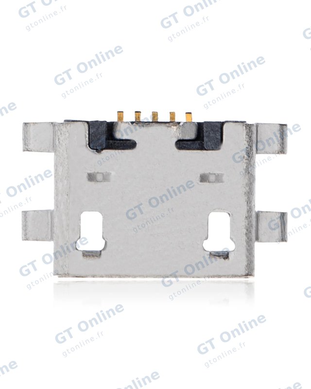 Connecteur de charge à souder — format Micro B, 5 broches, 4 points de fixation (C103)