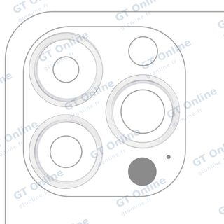Anneau de contour de caméra arrière pour Apple iPhone 13 Pro / 13 Pro Max (argent, lot de 3)