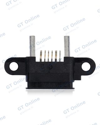 Connecteur de charge à souder — format Micro A, 6 broches, 4 points de fixation (C267)