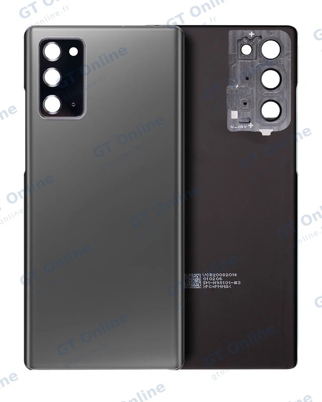 Vitre arrière pour Samsung Galaxy Note 20 5G (sans logo, compatible premium, Mystic Gray)
