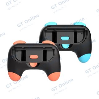 Grips pour manettes gauche/droite de Nintendo Switch 2 DOBE TNS-3163 (lot de 2) — bleu/orange
