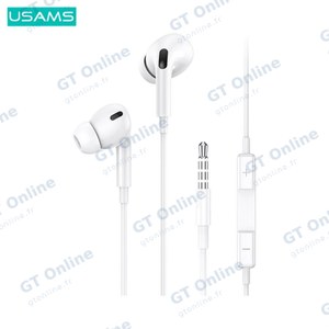 Écouteurs Filaires Jack 3.5mm Usams US-SJ451 3.5mm Blanc