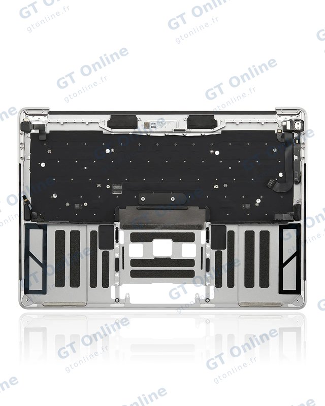 Châssis supérieur avec clavier ISO UK et pavé tactile pour Apple MacBook Pro 13" A1706 (2016-2017) (origine d'occasion, argent) — réf. 107082059018