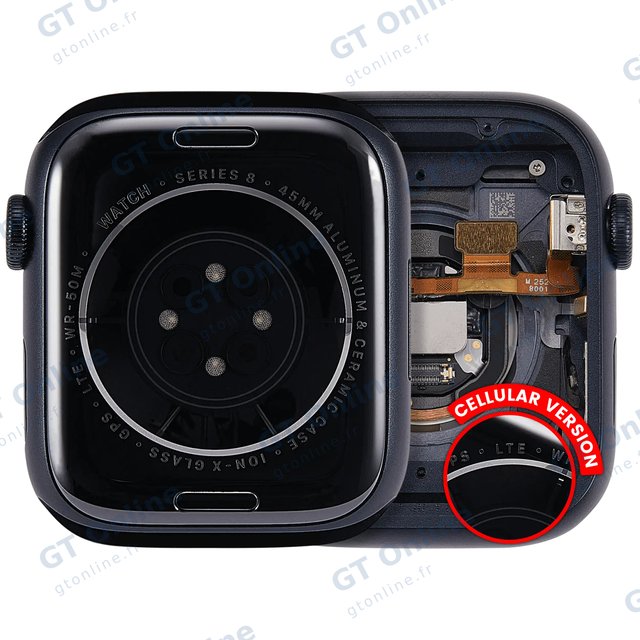 Châssis pour Apple Watch Series 8 (45MM) (origine d'occasion — grade A, Cellular Version, Aluminum / Midnight)