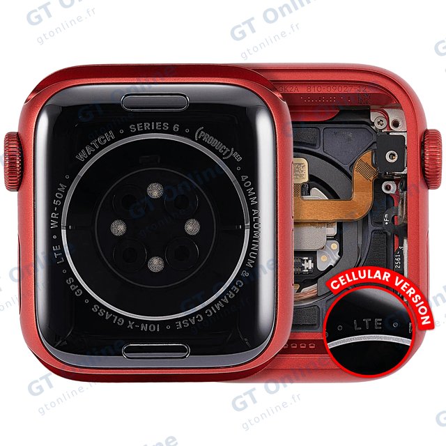 Châssis pour Apple Watch Series 6 (40MM) (origine d'occasion — grade A, Cellular Version, Aluminum / Red)