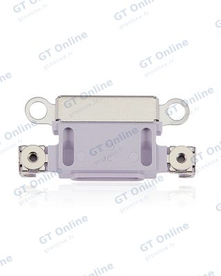 Connecteur de charge nu à souder pour Apple iPhone 14 / 14 Plus (violet, lot de 10) — réf. 107082026293