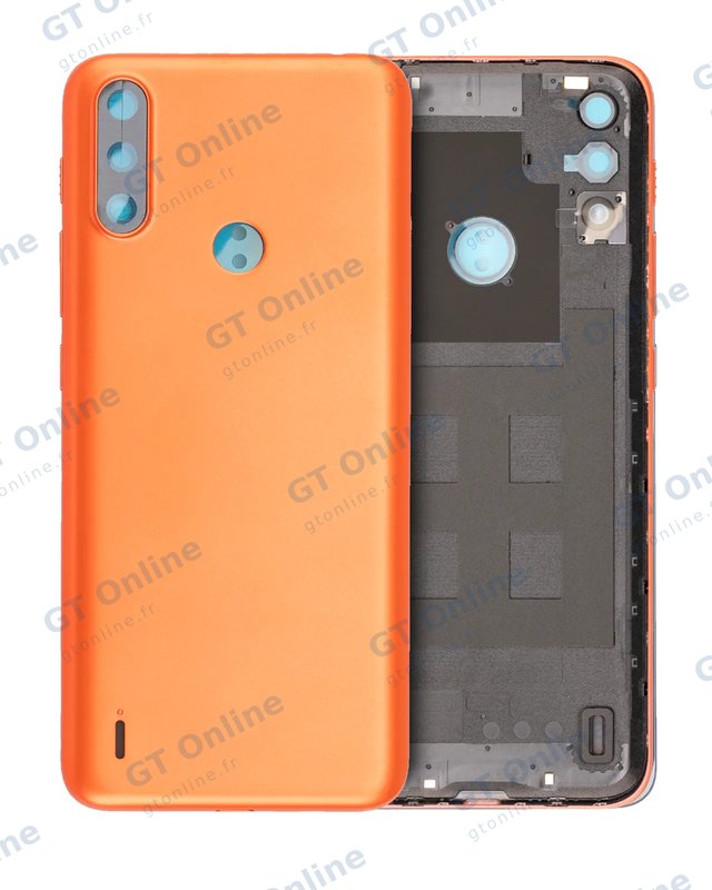 Vitre arrière pour Motorola Moto E7 Power (XT2097-6 / 2021) (Coral Red)