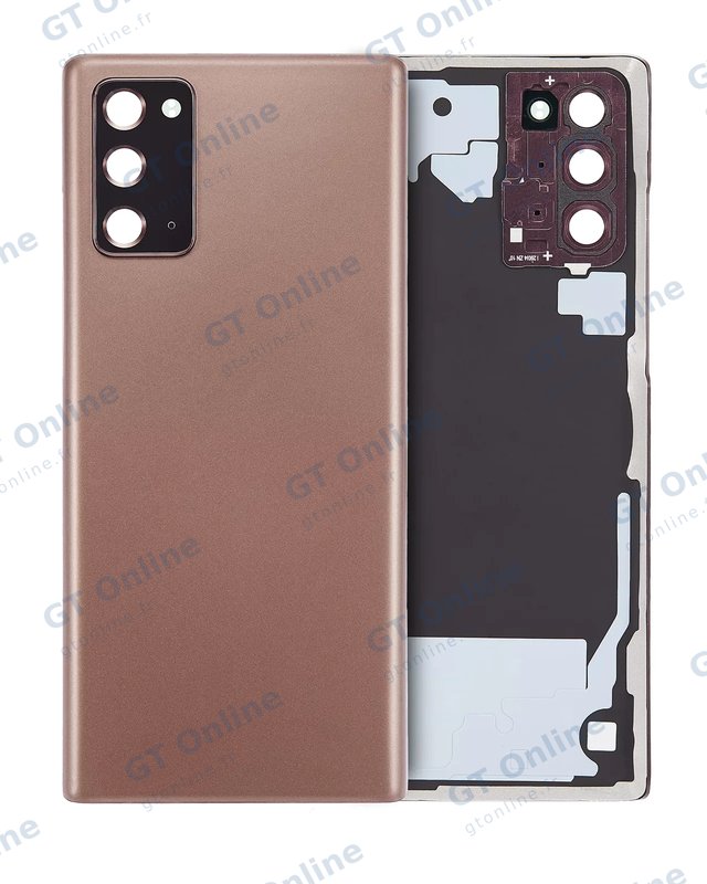 Vitre arrière pour Samsung Galaxy Note 20 5G (sans logo, compatible premium, Mystic Bronze)