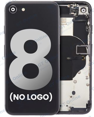 Châssis pour Apple iPhone 8 (sans logo, compatible premium, gris sidéral)