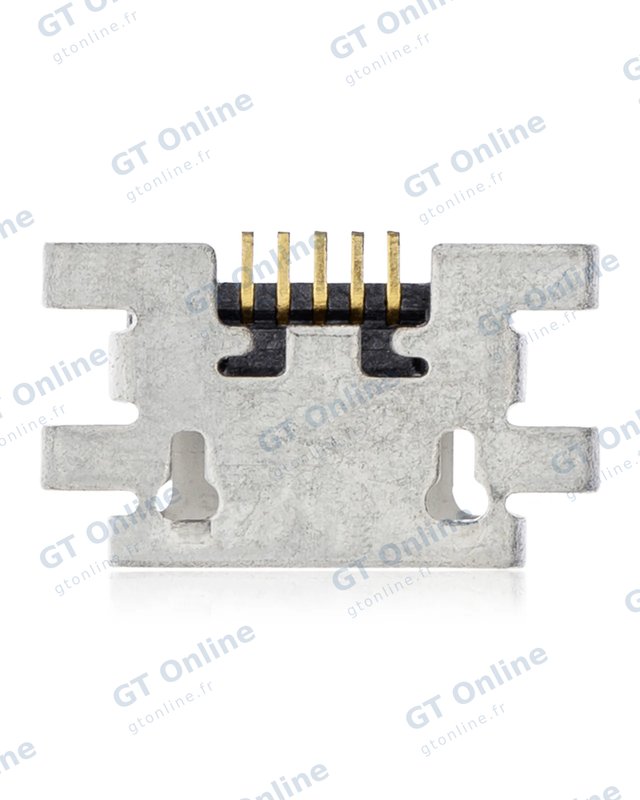 Connecteur de charge à souder — format Micro B, 5 broches, 4 points de fixation (C126)