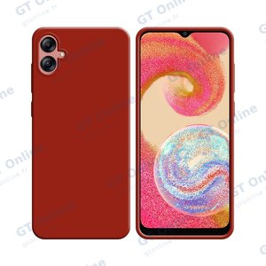 Coque Silicone Compatible pour Samsung Galaxy A04e A042 (#1) Rouge