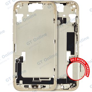 Châssis pour Apple iPhone 15 (version EU, origine d'occasion — grade A, jaune)