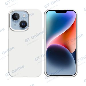 Coque Silicone Compatible pour Apple iPhone 14 (#09) Blanc