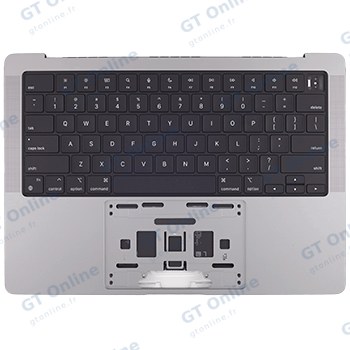 Châssis supérieur avec batterie et clavier ISO suédois pour Apple MacBook Pro 14" A2442 (2021) (origine, gris sidéral)