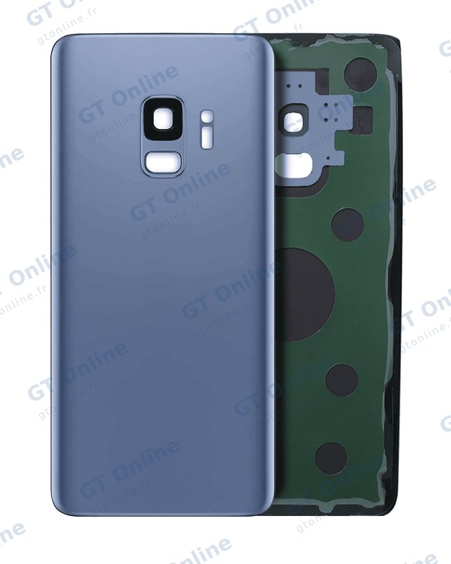 Vitre arrière pour Samsung Galaxy S9 (pack service origine, Coral Blue)
