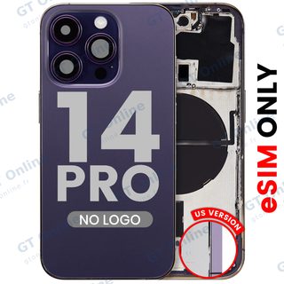 Châssis pour Apple iPhone 14 Pro (version US, compatible premium, violet foncé)