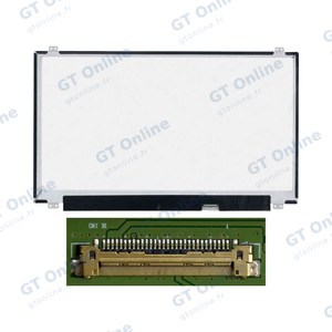 Dalle Ordinateur Portable 15.6" Slim FHD (1920x1080) LCD 60Hz, eDP 30pin Droite 19mm, Fixation Haut Bas