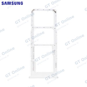 Tiroir SIM Original Samsung Galaxy A12 A125/Galaxy A12 Nacho A127 GH98-46124B Blanc
