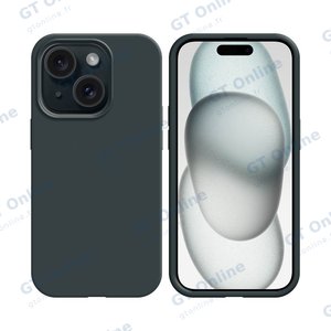 Coque Silicone Compatible pour Apple iPhone 15 (#18) Noir