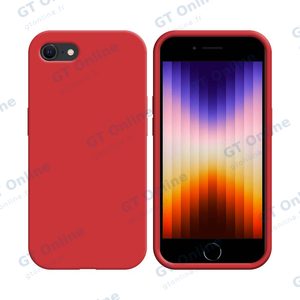 Coque Silicone Compatible pour Apple iPhone 7/iPhone 8/iPhone SE (2nd Gen)/iPhone SE (3e Gen) (#14) Rouge