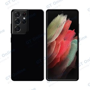 Coque Silicone Compatible pour Samsung Galaxy S21 Ultra 5G G998 (#3) Noir