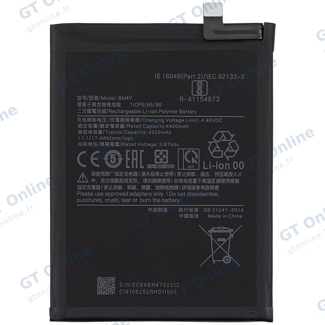 Batterie pour Xiaomi Poco F3 / Mi 11i 4G / Mi 11X / Mi 11X Pro / Redmi K40 / Redmi K40 Pro / Redmi K40 Pro Plus (BM4Y)