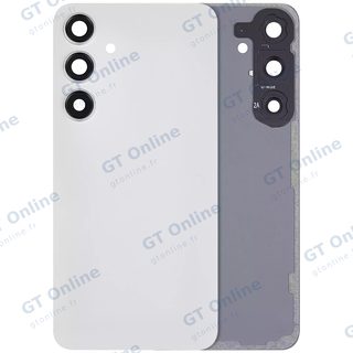 Vitre arrière pour Samsung Galaxy S24 Plus 5G (sans logo, compatible premium, Marble Gray)