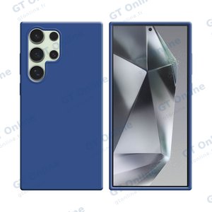 Coque Silicone Compatible pour Samsung Galaxy S24 Ultra 5G S928 (#16) Bleu Marine