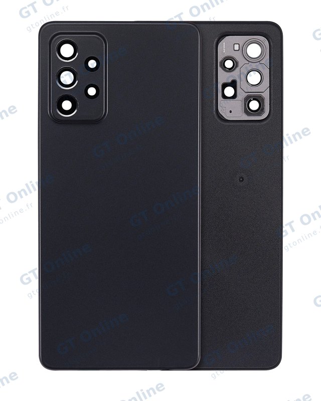 Vitre arrière pour Samsung Galaxy A72 (A725 / 2021) (pack service origine, noir)