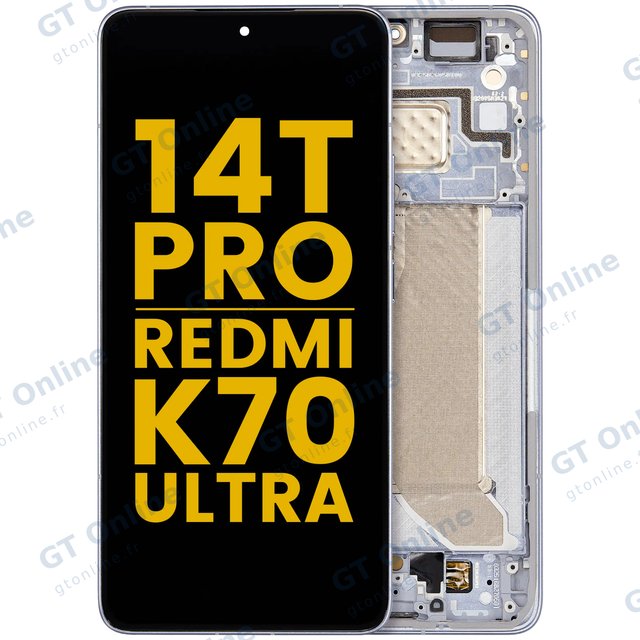Écran OLED avec châssis pour Xiaomi 14T Pro / Redmi K70 Ultra (reconditionné, Titan Blue)