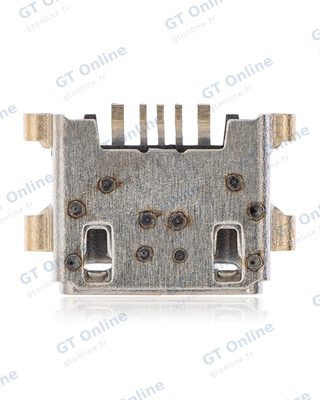 Connecteur de charge à souder — format Micro B, 5 broches, 4 points de fixation (C116)