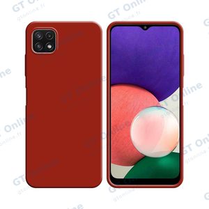 Coque Silicone Compatible pour Samsung Galaxy A22 5G A226B (#1) Rouge