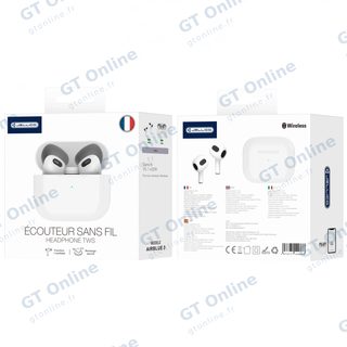 Écouteurs sans fil Bluetooth intra-auriculaires JELLICO AirBlue 3 — blanc
