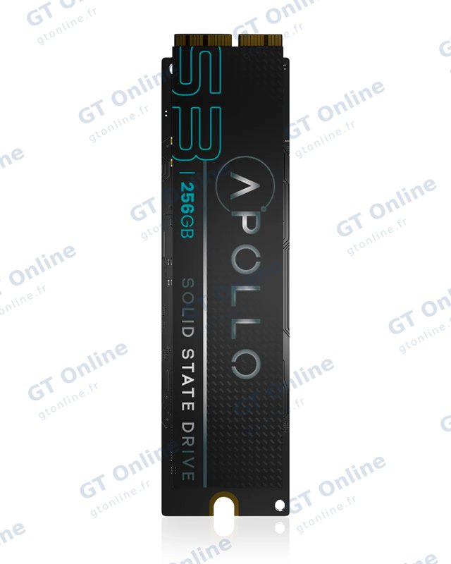 SSD Apollo S3 256 Go NVMe PCIe Gen3 x4 pour Apple MacBook Air 11 & 13" A1465 A1466 et autres modèles