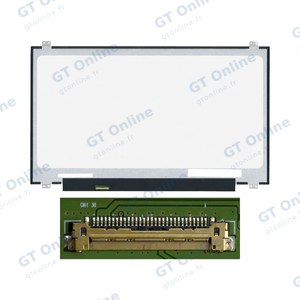 Dalle Ordinateur Portable 17.3" Slim HD+ (1600x900) LCD 60Hz 30pin Gauche 19mm, Fixation Haut Bas ~398mm