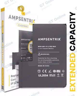 Batterie nue à souder pour Apple IPhone 12 Pro Max (soudure par points requise, AmpSentrix Core Extended)
