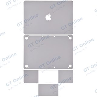 Kit de films de protection 4 en 1 pour MacBook 12" A1534 (2015-2017) (gris sidéral)