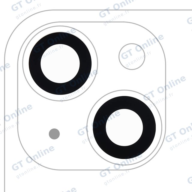 Lentille de caméra arrière avec adhésif pour Apple iPhone 14 / 14 Plus (lot de 2, Real Sapphire, premium, lot de 10)
