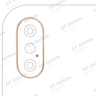 Anneau de contour de caméra arrière pour Apple iPhone XS / XS Max (or, lot de 10)