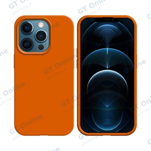 Coque Silicone Compatible pour Apple iPhone 12/iPhone 12 Pro (#13) Orange