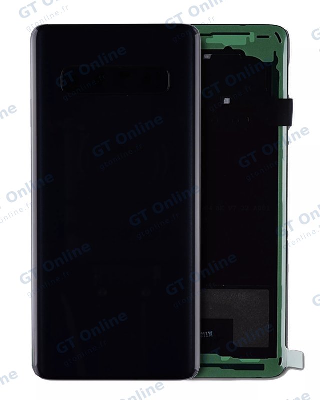Vitre arrière pour Samsung Galaxy S10 (pack service origine, Prism Black)