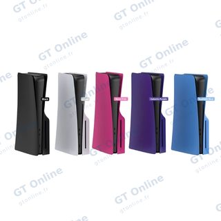 Coque / façade de protection avec support vertical pour PlayStation 5 Slim DOBE TP5-3598 — noir
